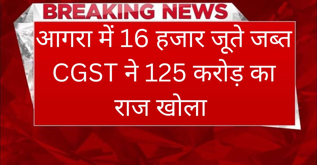 Agra News: आगरा में पकड़ा गया 16 हजार जूतों का खेप