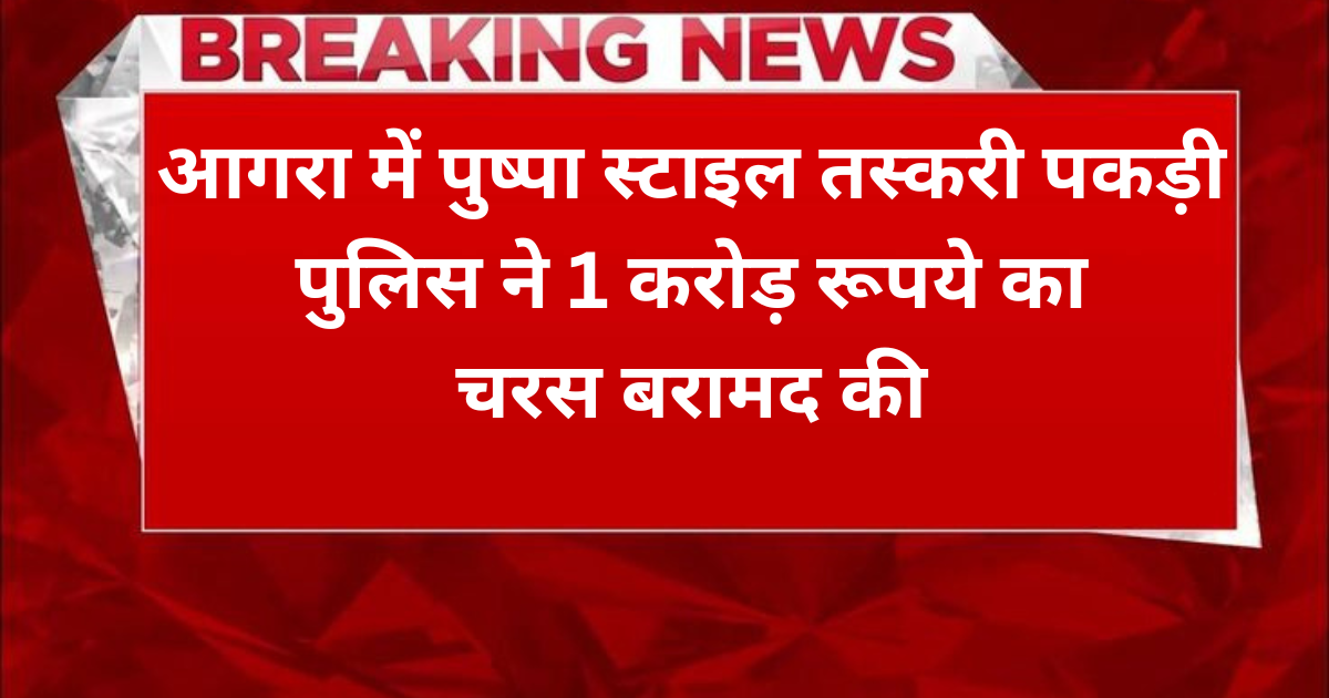 Agra News: आगरा में पकड़ी गई 10 किलो चरस