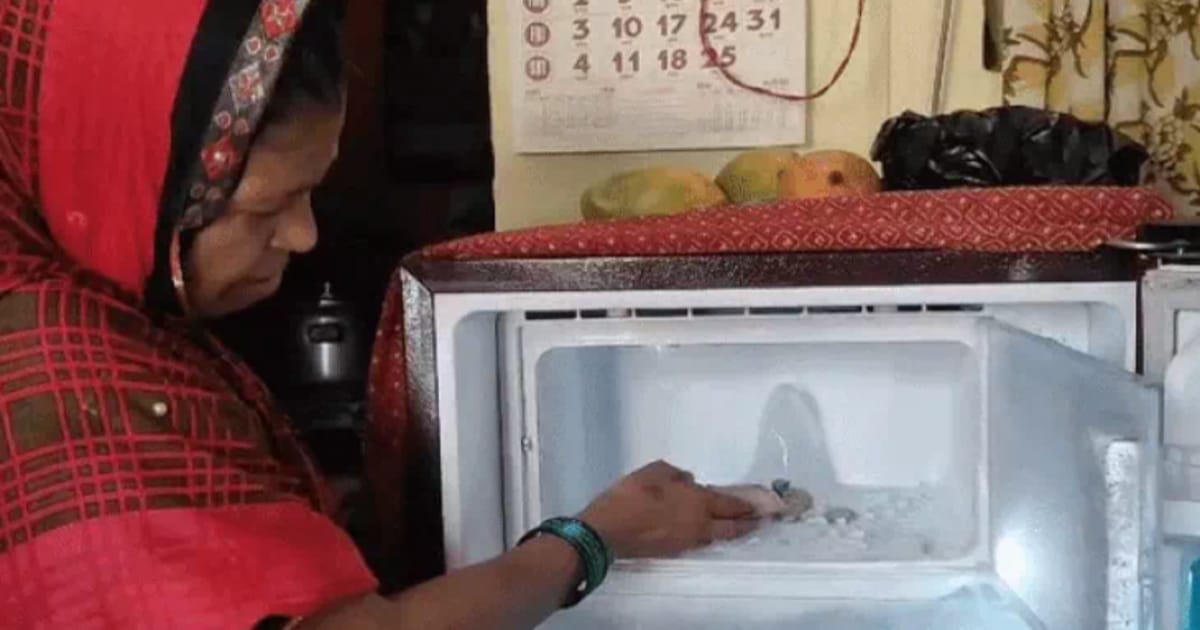 Agra News: आगरा में फ्रिज की बर्फ से बनी शिवलिंग जैसी आकृति